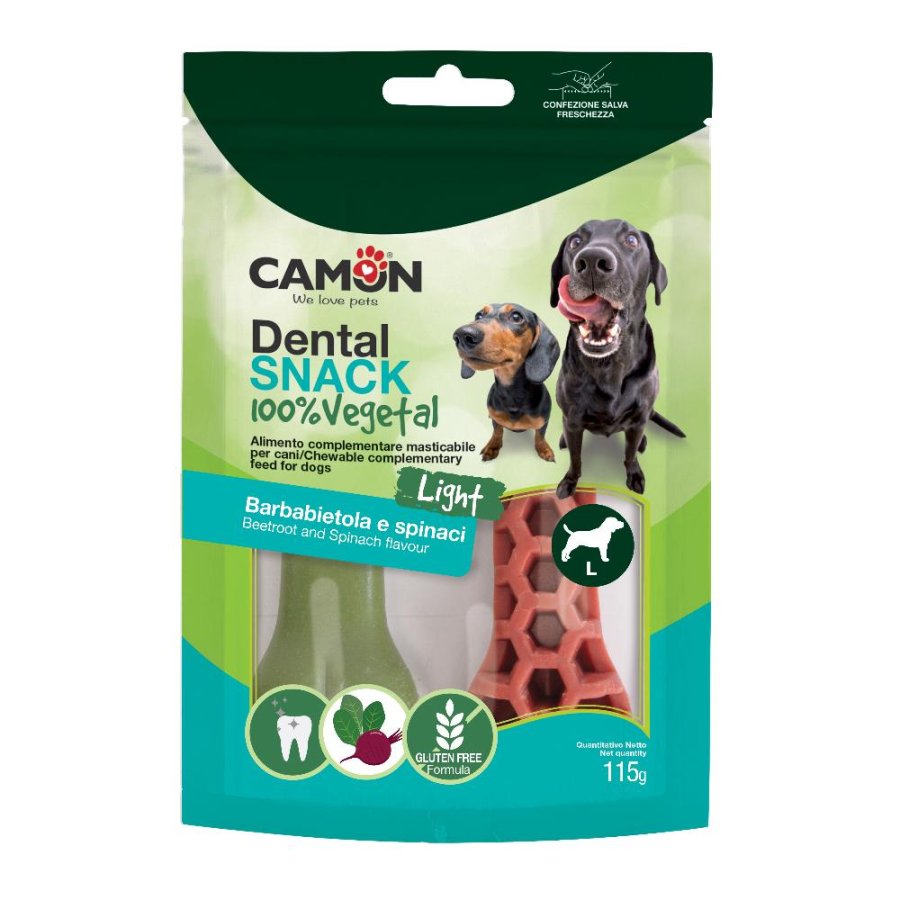 CAMON CANE SNACK DENTAL VEGETAL HEXABONE 12,5CM CAD. 115GR