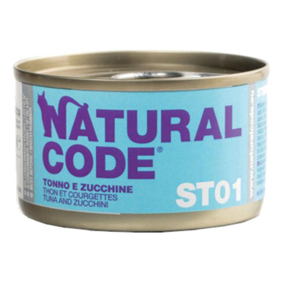 NATURAL CODE GATTO ST01 TONNO ZUCCHINE 85GR (lattina)