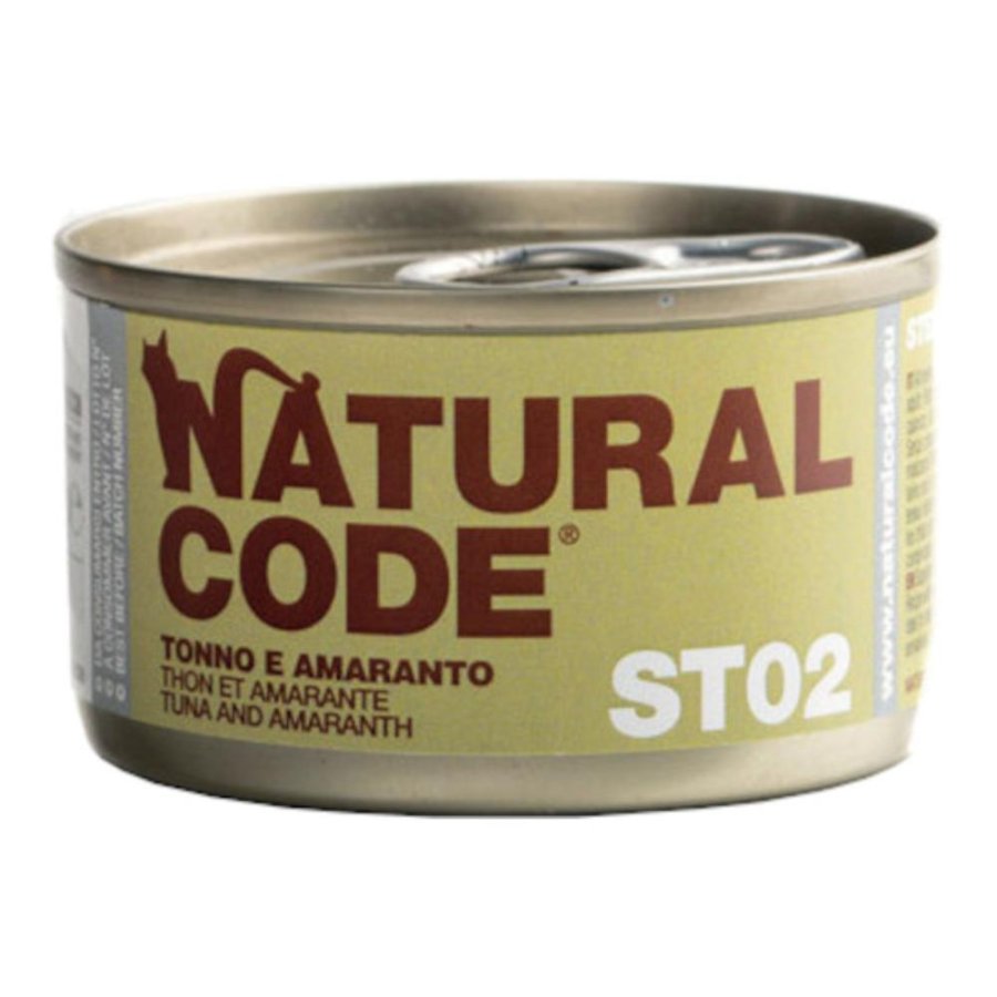 NATURAL CODE GATTO ST02 TONNO AMARANTO 85GR (lattina)