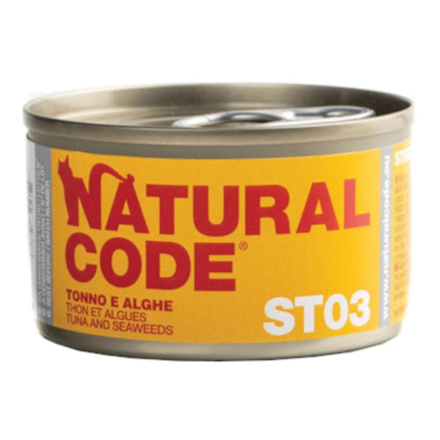 NATURAL CODE GATTO ST03 TONNO ALGHE 85GR (lattina)