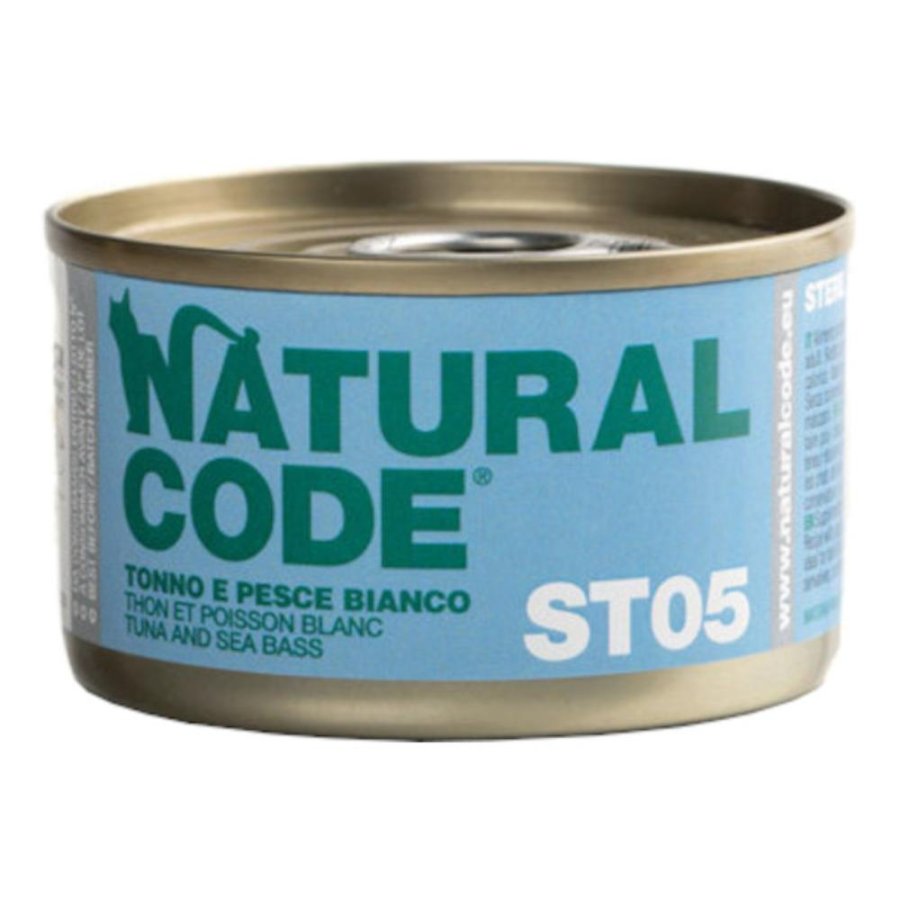 NATURAL CODE GATTO ST05 TONNO PESCE BIANCO 85GR (lattina)