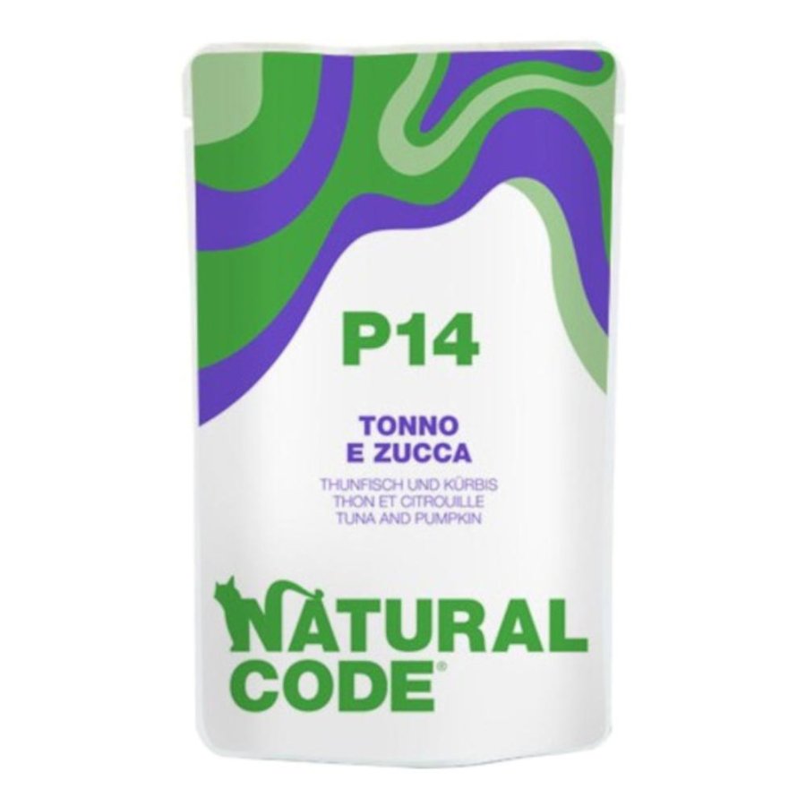 NATURAL CODE GATTO P14 POLLO TONNO ZUCCA (bustina)
