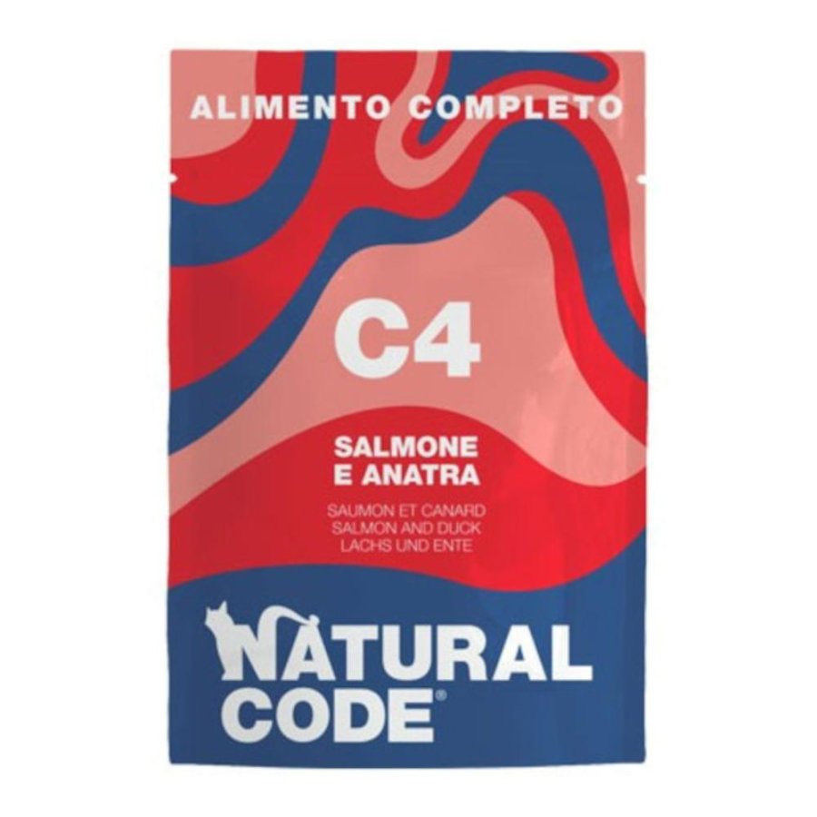 NATURAL CODE GATTO C4 SALMONE ANATRA 70GR (bustina) NATURAL CODE GATTO C4 SALMONE ANATRA 70GR (bustina)