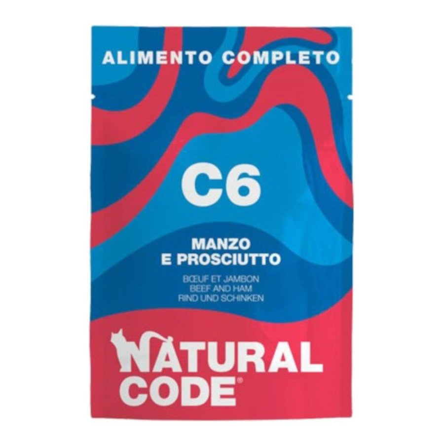 NATURAL CODE GATTO C6 MANZO PROSCIUTTO 70GR (bustina) NATURAL CODE GATTO C6 MANZO PROSCIUTTO 70GR (bustina)