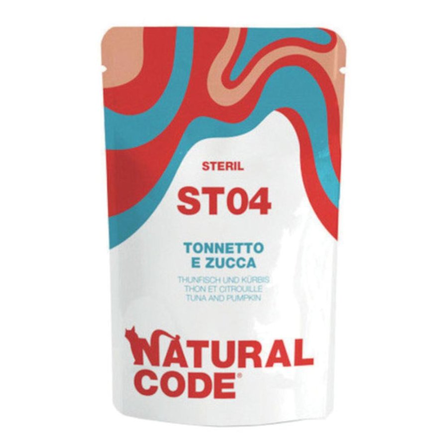 NATURAL CODE GATTO STERIL 04 TONNETTO E ZUCCA 70GR (bustina)