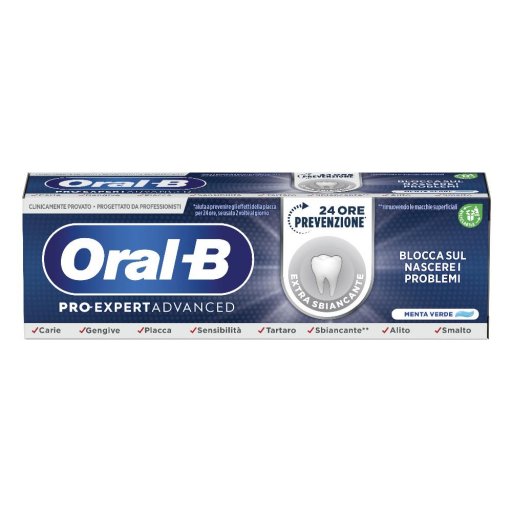 Oral-B Pro-Expert Sbiancante Sano Protezione 24 Ore, 75ml – Dentifricio Sbiancante, Protezione Carie, Gengive, Sensibilità e Smalto