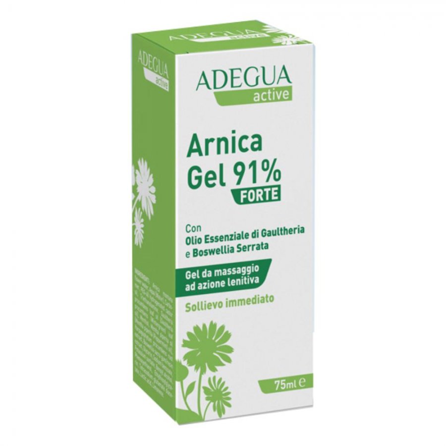 Active Arnica 91% Forte Gel da Massaggio Lenitivo, 75ml - Sollievo Immediato e Freschezza per i Muscoli