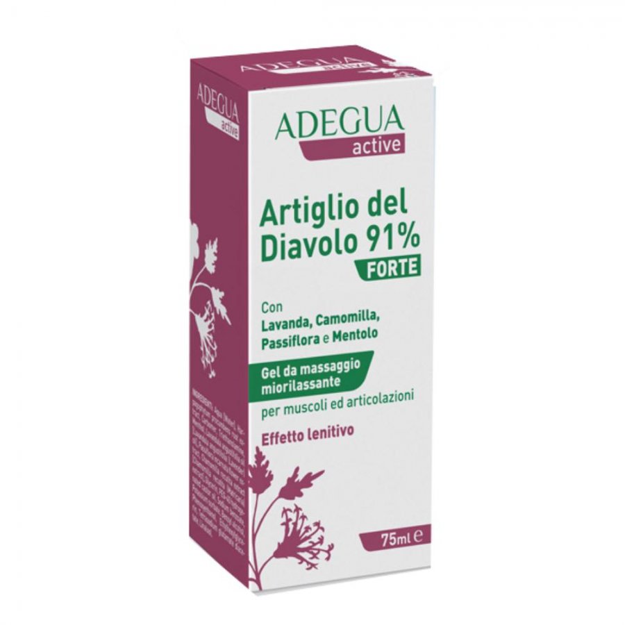 Adegua Active Artiglio del Diavolo 91% Forte Gel 75ml - Gel Miorilassante per Tensioni Localizzate