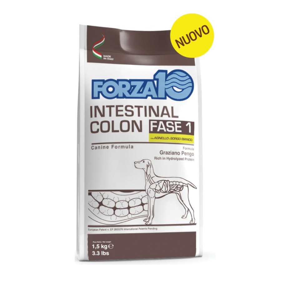 FORZA10 CANE FASE 1 INTESTINAL COLON AGNELLO SORGO BIANCO 1,5KG FORZA10 CANE FASE 1 INTESTINAL COLON AGNELLO SORGO BIANCO 1,5KG