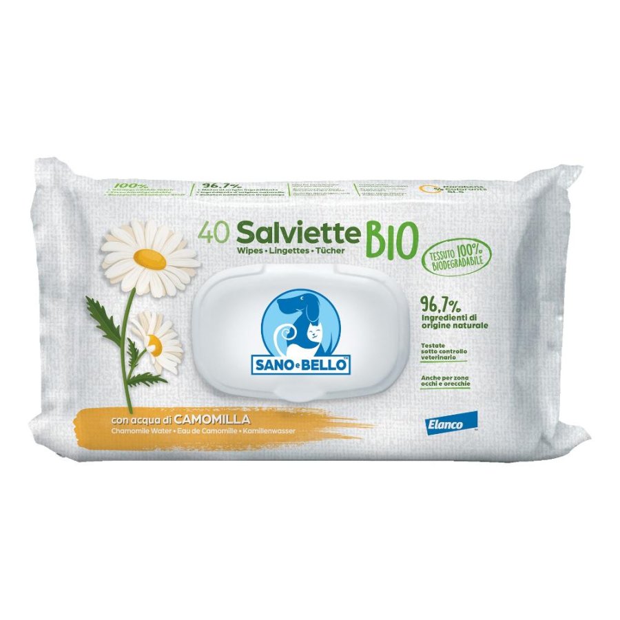 SANO E BELLO SALVIETTE DETERGENTI CAMOMILLA 40PZ SANO E BELLO SALVIETTE DETERGENTI CAMOMILLA 40PZ