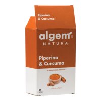 Algem Piperina & Curcuma 60 Capsule - Integratore Metabolismo, Digestione, Antiossidante