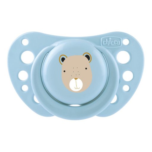 Chicco Succhietti Azzurro Silicone 2-6 Mesi 2 Pezzi - Confezione Sterilizzante Inclusa