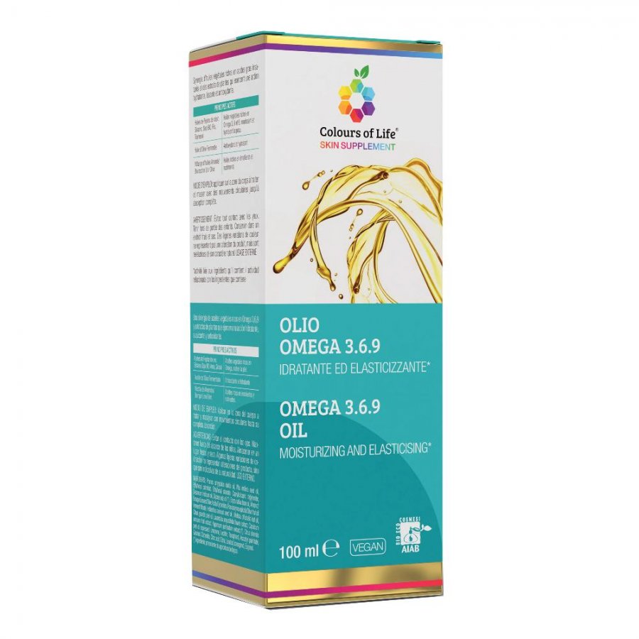 Colours Of Life Olio Omega 369 con Estratti Vegetali - 100 ml - Idratazione, Levigatura e Antiossidante