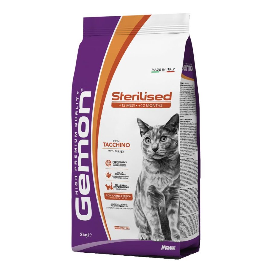 GEMON GATTO STERILISED TACCHINO 2KG