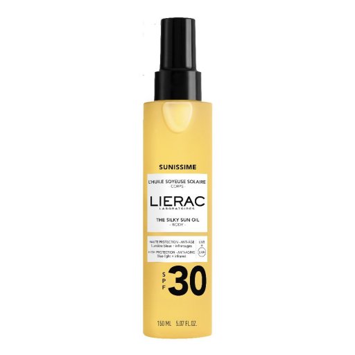 Lierac Sunissime Olio Solare Setoso SPF30 150 ml - Protezione Solare Alta, Abbronzatura Uniforme