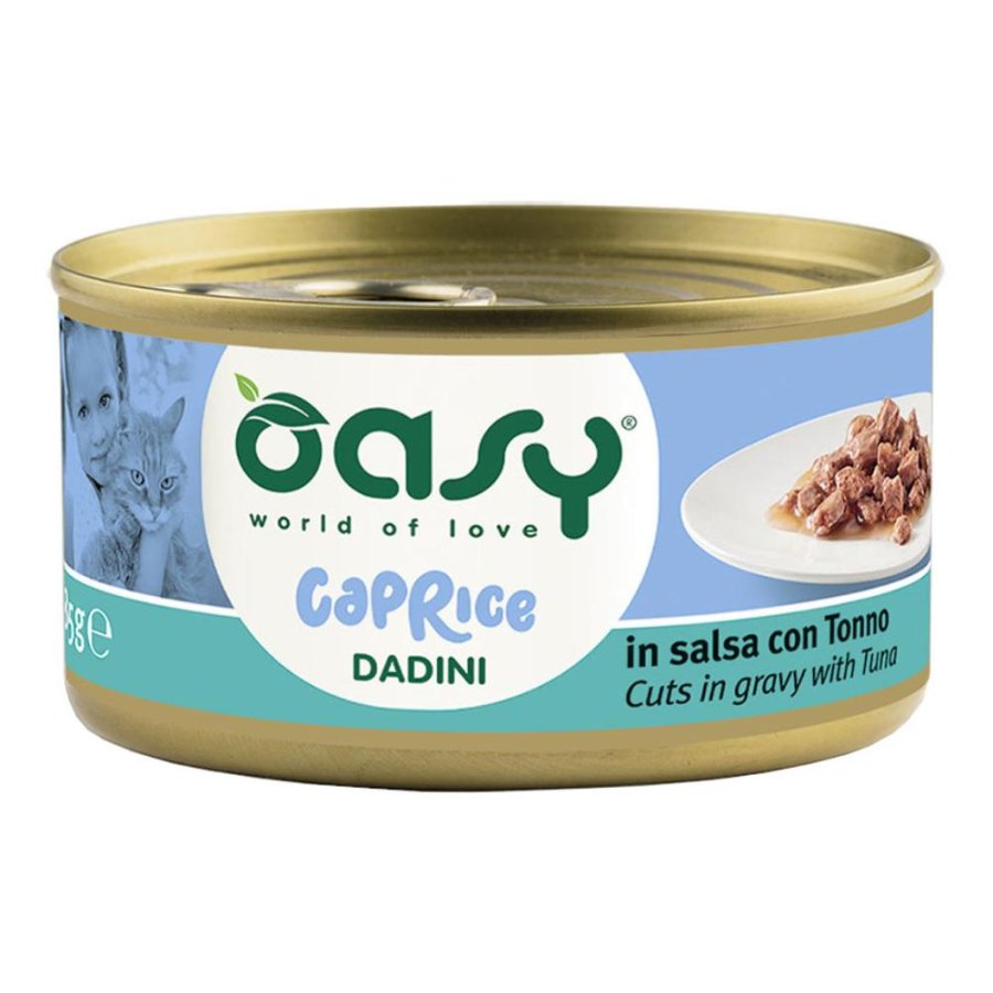 OASY GATTO CAPRICE DADINI (IN SALSA) TONNO 85GR (lattina)