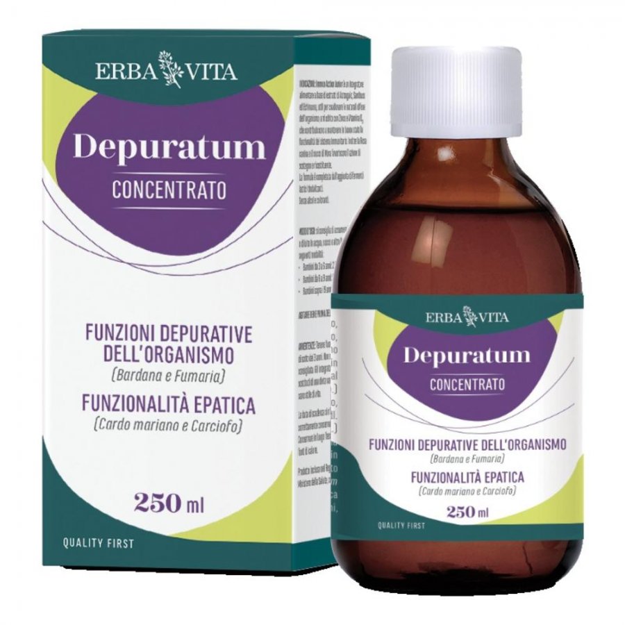 Depuratum Concentrato Erba Vita 250ml - Integratore Depurativo e Drenante