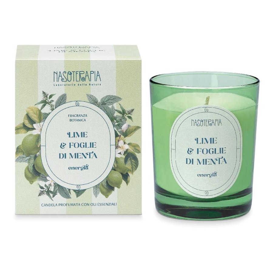 Candela 180g Lime/foglie/menta
