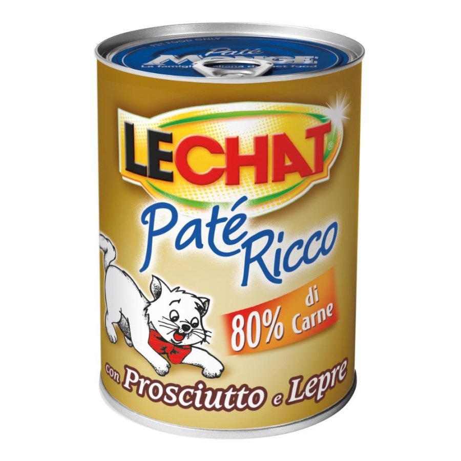LECHAT GATTO PATE' PROSCIUTTO LEPRE 400GR (lattina)