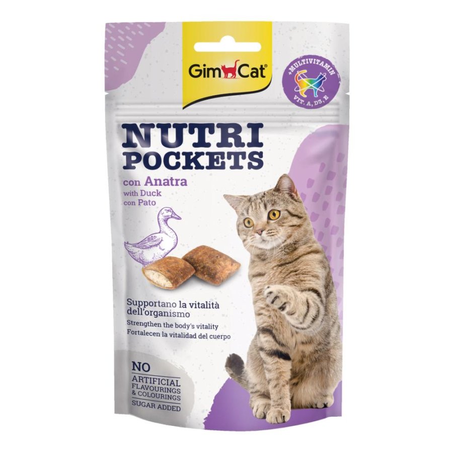 GIMBORN GIMCAT GATTO NUTRI POCKETS ANATRA 60GR (bustina)