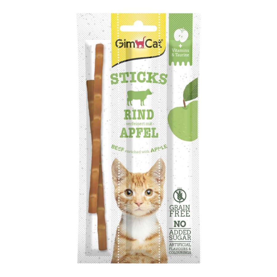 GIMBORN GIMCAT GATTO SNACK SUPERFOOD DUO STICKS MANZO MELA 3PZ 100GR