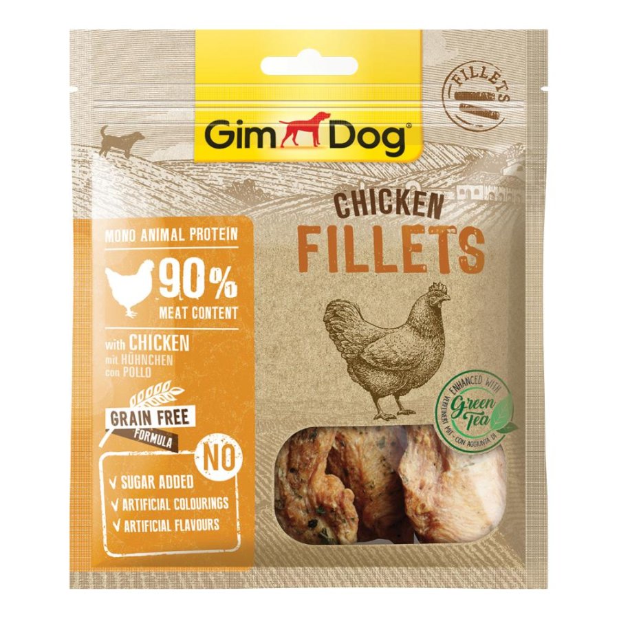 GIMBORN GIMDOG CANE SNACK GRAIN FREE FILLETS POLLO 60GR