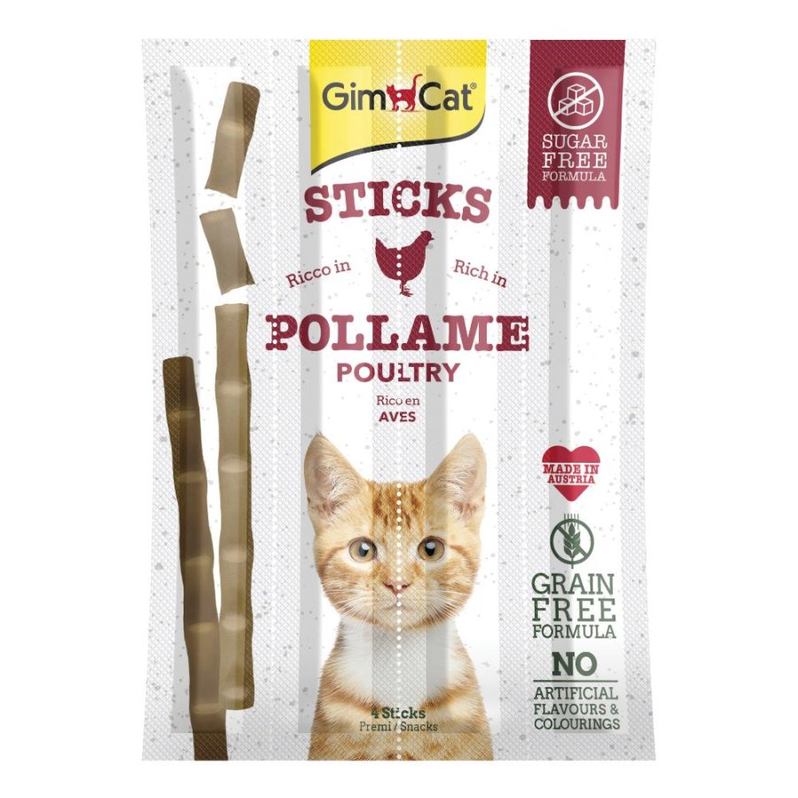 GIMBORN GIMCAT GATTO SNACK STICKS POLLAME 4PZ 20GR