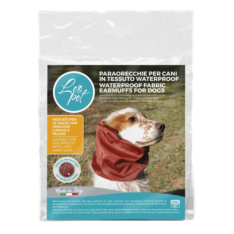 LEOPET PARAORECCHIE PER CANI IN TESSUTI WATERPROOF 20,5X19CM