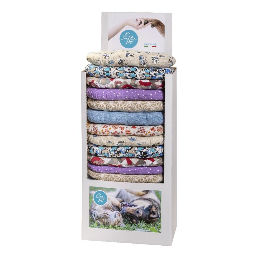 LEOPET CUSCINO NETTUNO OVALE FANTASIE ASSORTITE 80x55CM