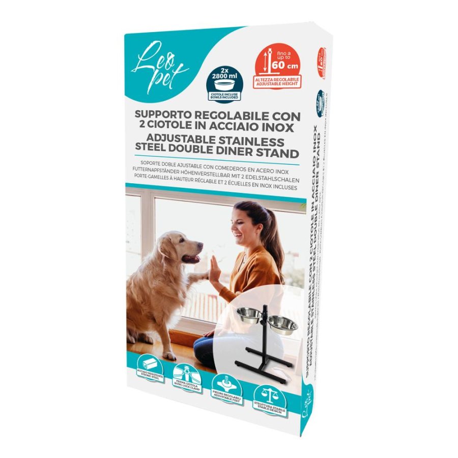 LEOPET CIOTOLA SUPPORTO SET 2800ML 60CM 2PZ