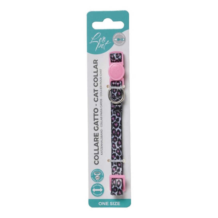 LEOPET COLLARE GATTO LEOPARDATO COLORI ASSORTITI