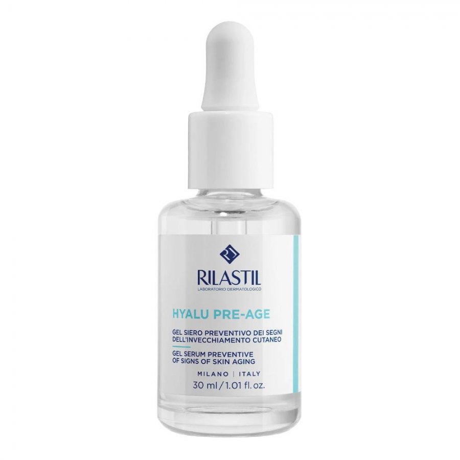 Rilastil Hyalu Pre-Age Gel Siero Anti-Rughe con Acido Ialuronico 30ml - Idratazione e Protezione Anti-inquinamento