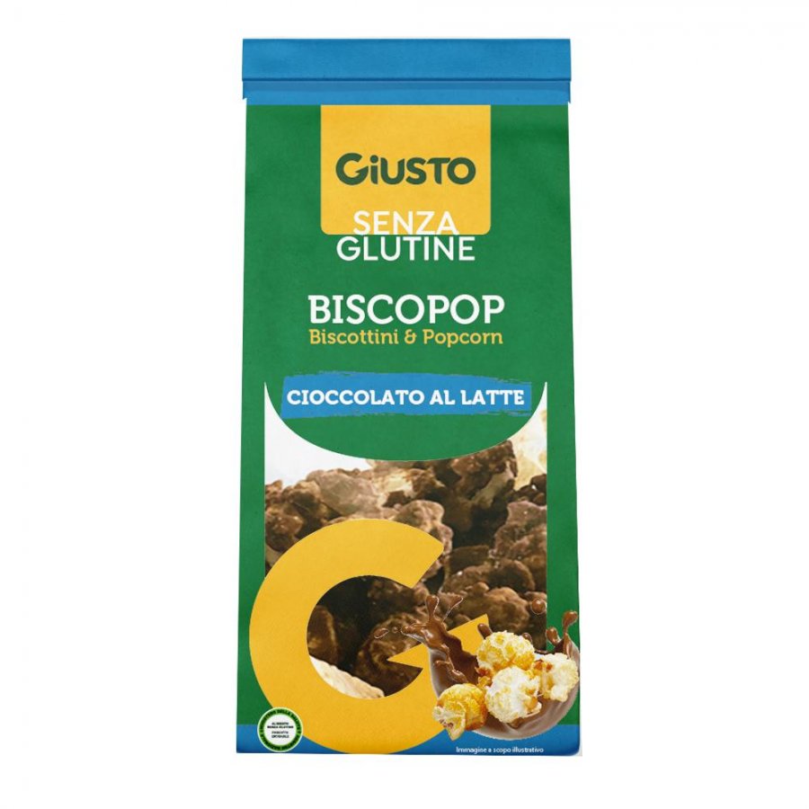 Giusto Senza Glutine BiscoPop New 80g - Snack Croccante Senza Glutine, Biscottini e Popcorn