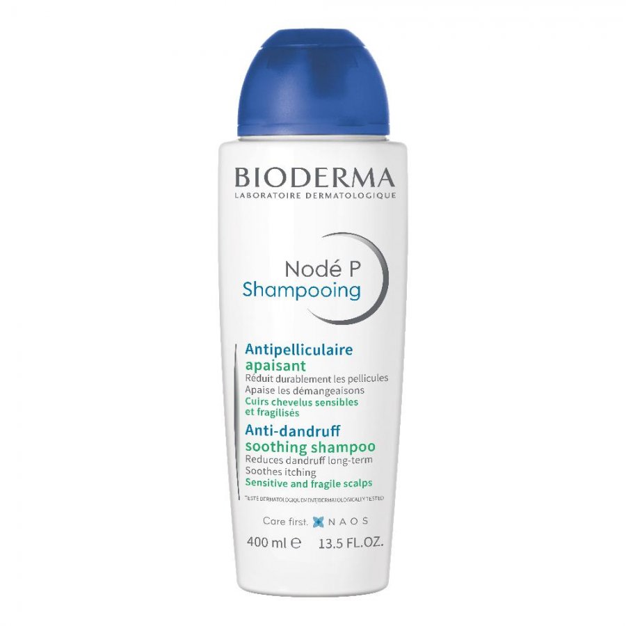 Bioderma Nodé P Shampoo Antiforfora Lenitivo 400ml - Trattamento del Cuoio Capelluto Sensibile e Fragile