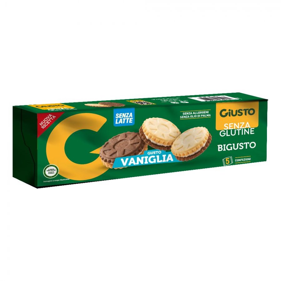 Giusto Biscotti Bigusto Senza Glutine Gusto Vaniglia 120g - Biscotti Bigusto, Gusto Vaniglia, Senza Glutine