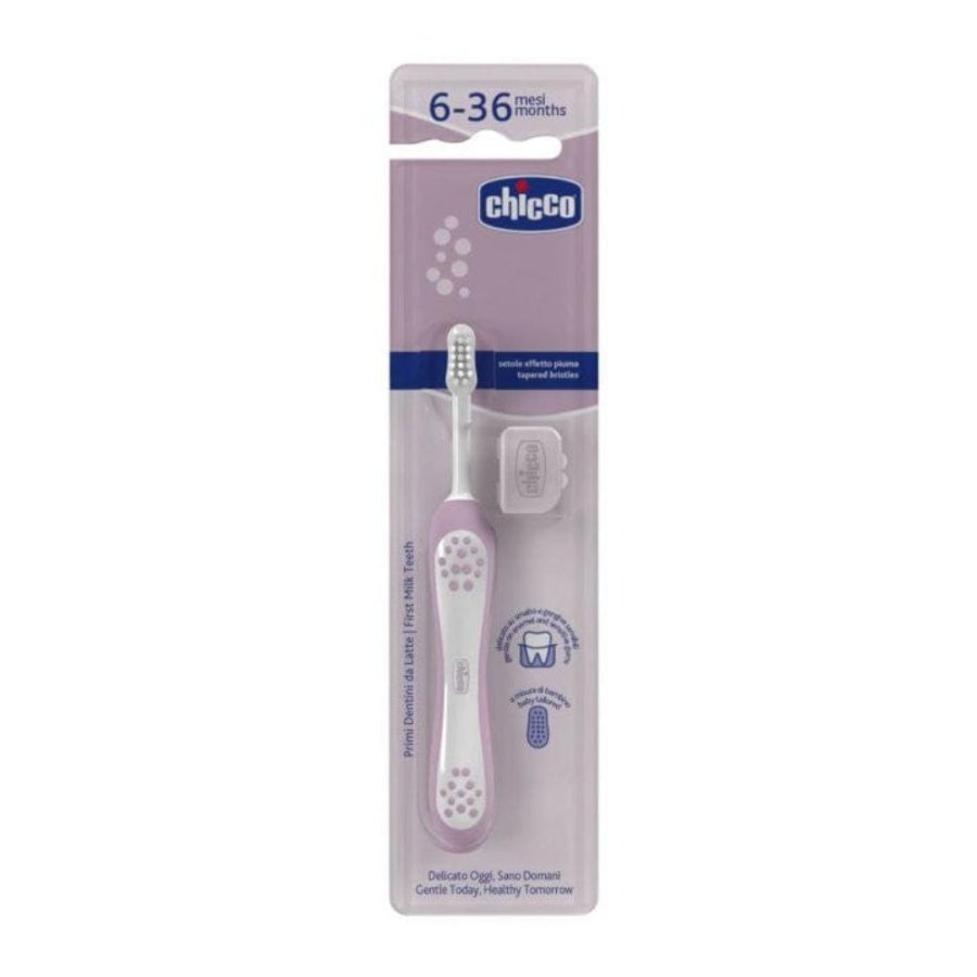 Chicco Spazzolino Primi Denti 6-36 Mesi Rosa, 1 Pezzo 