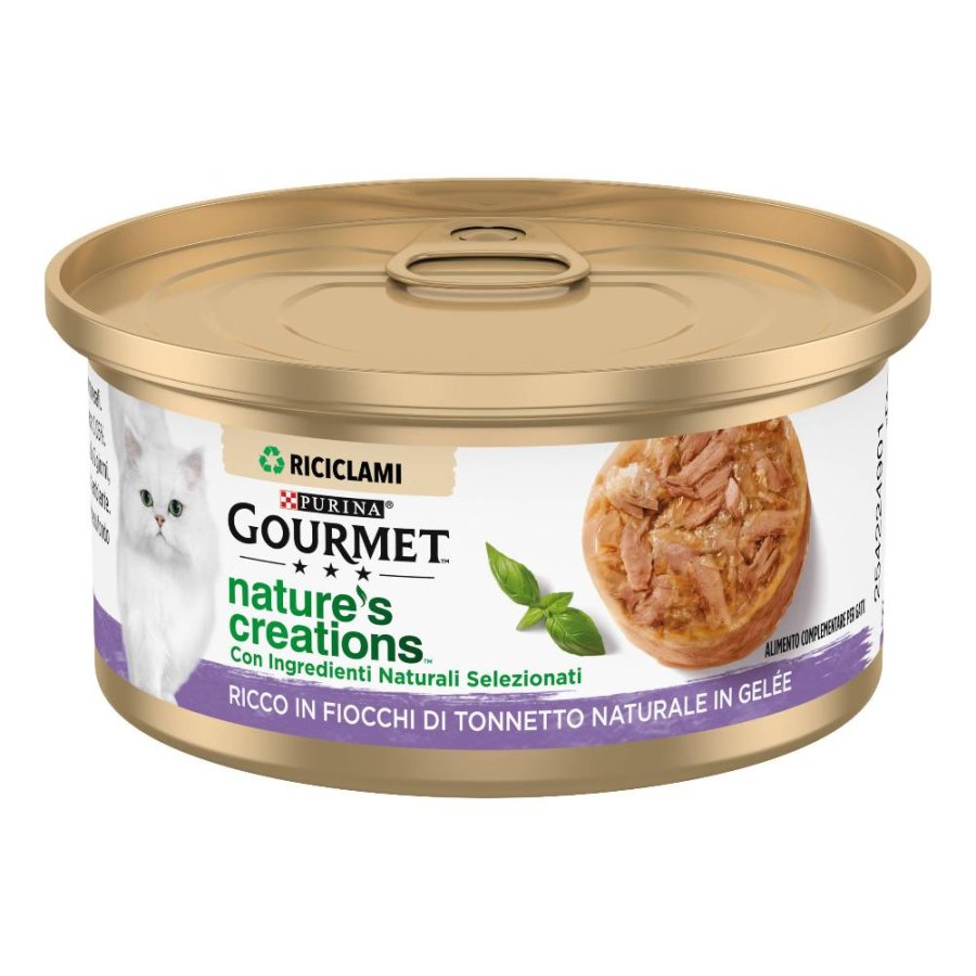 NESTLE' PURINA GOURMET GATTO CREATIONS GELEE JELLY TONNETTO 70GR (lattina)