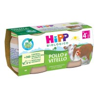 HiPP Biologico, Omogeneizzato Pollo e Vitello, 2 x 80 g HiPP Biologico, Omogeneizzato Pollo e Vitello, 2 x 80 g