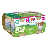 HiPP, Omogeneizzato Biologico di Pollo e Vitello, 4 x 80 g HiPP, Omogeneizzato Biologico di Pollo e Vitello, 4 x 80 g