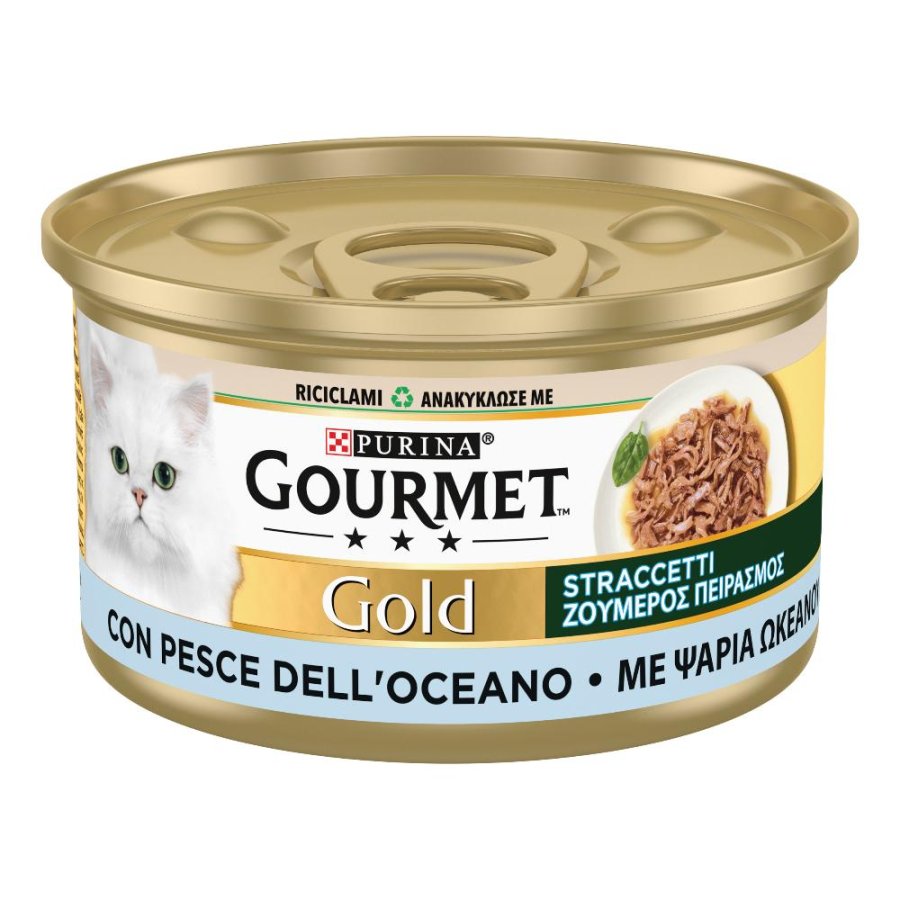 NESTLE' PURINA GOURMET GATTO GOLD STRACCETTI PESCE DELL'OCEANO 85GR (lattina)