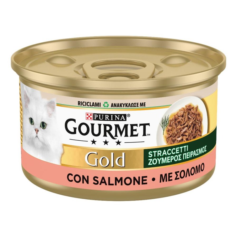 NESTLE' PURINA GOURMET GATTO GOLD STRACCETTI SALMONE 85GR (lattina)
