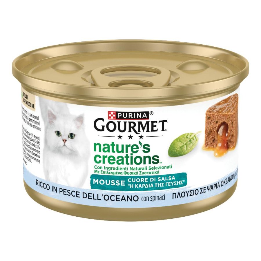 NESTLE' PURUNA GOURMET GATTO CREATIONS MOUSSE PESCE DELL'OCEANO 85GR (lattina)