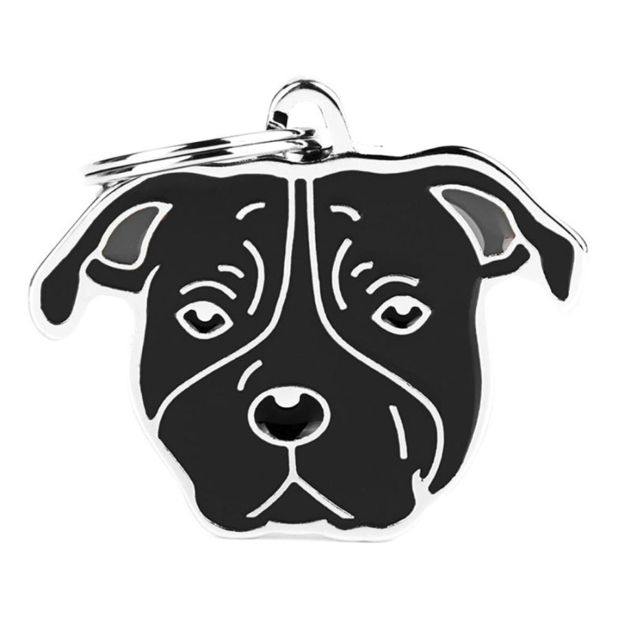 MY FAMILY MEDAGLIETTA AMERICAN STAFFORDSHIRE TERRIER NERO (REF. MF80BLACK)