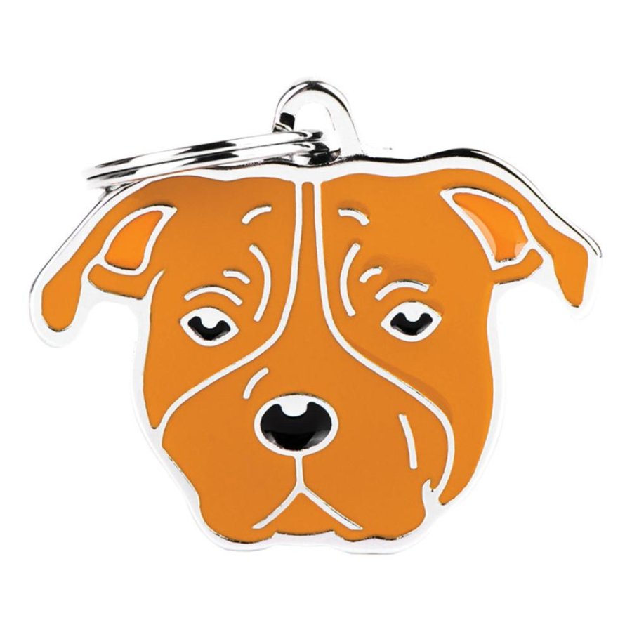MY FAMILY MEDAGLIETTA AMERICAN STAFFORDSHIRE TERRIER MARRONE (REF. MF80BROWN)
