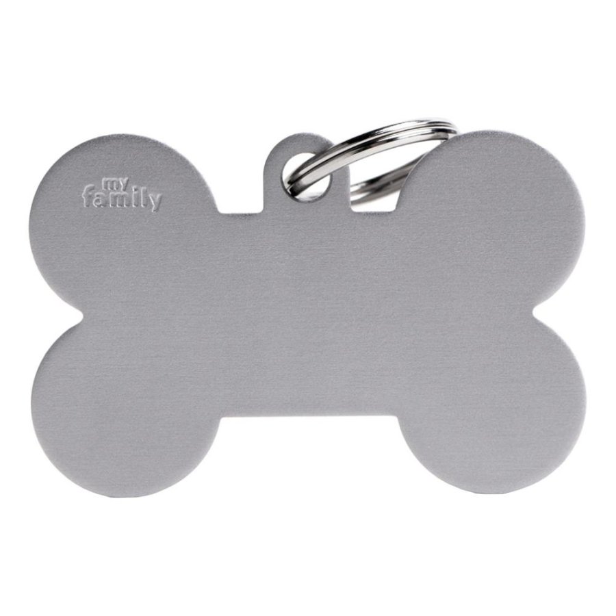 MY FAMILY MEDAGLIETTA OSSO (XL) ALLUMINIO GRIGIO (REF. MFXL08)