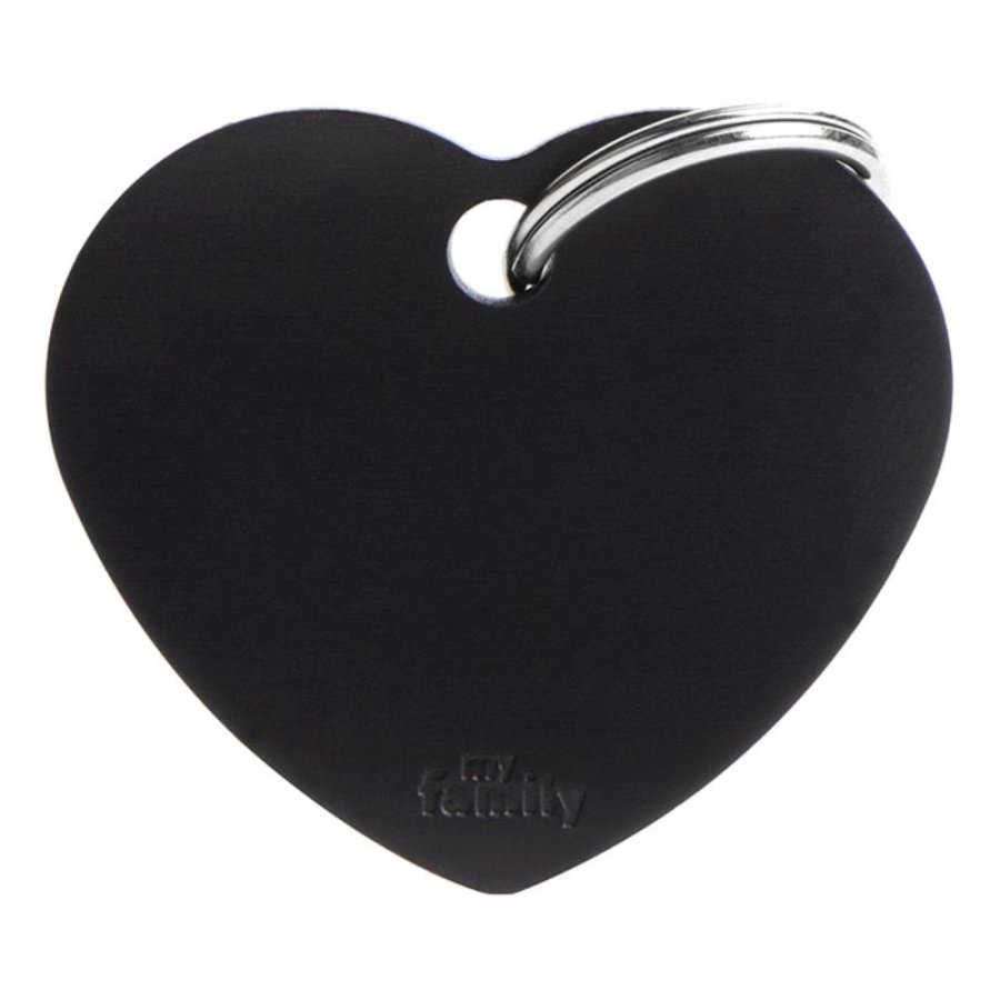 MY FAMILY MEDAGLIETTA CUORE (L) ALLUMINIO NERO (REF. MFB36)