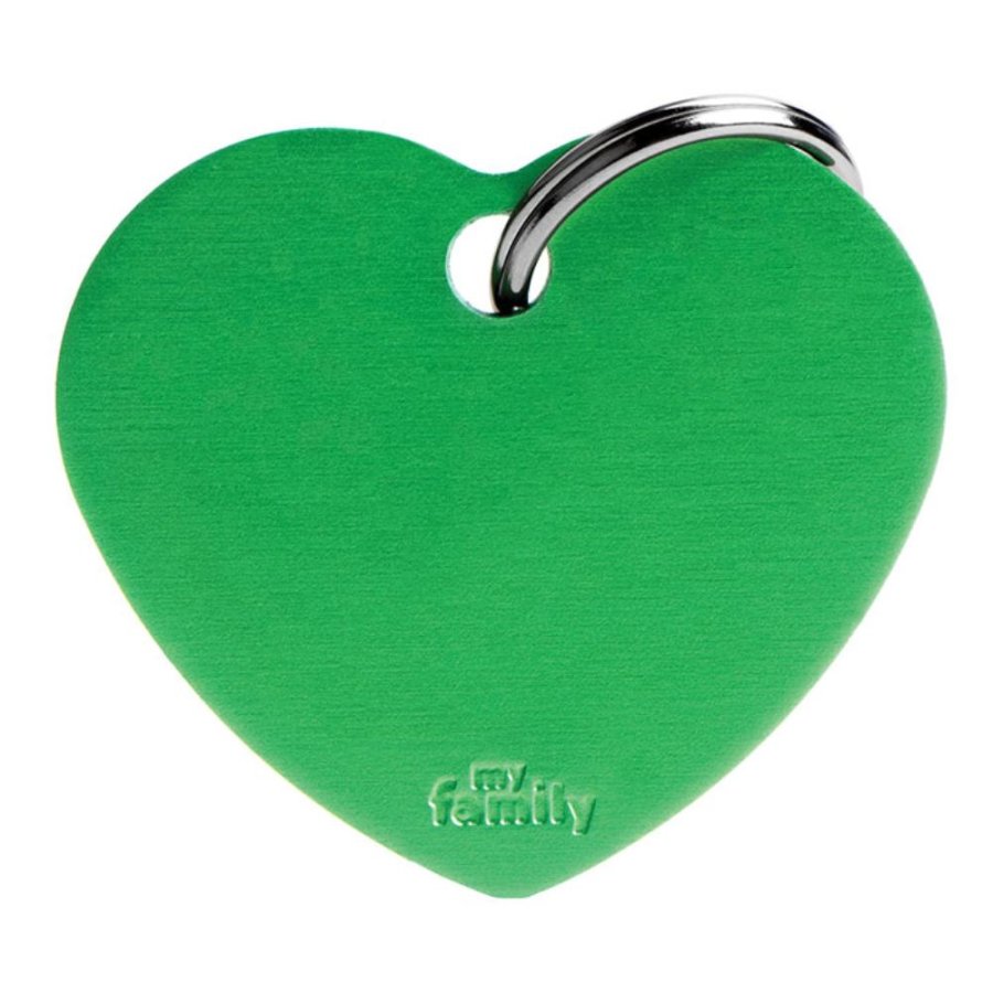 MY FAMILY MEDAGLIETTA CUORE (L) ALLUMINIO VERDE (REF. MFB42)