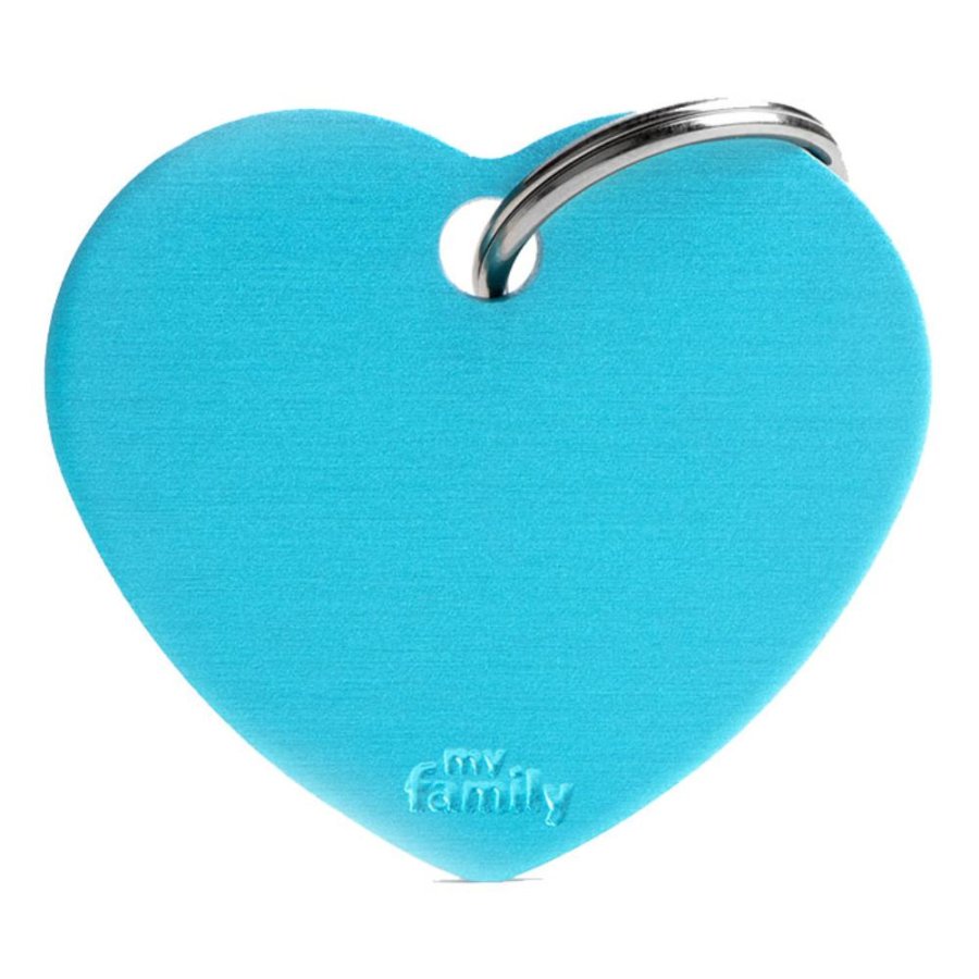 MY FAMILY MEDAGLIETTA CUORE (L) ALLUMINIO AZZURRO (REF. MFB65)