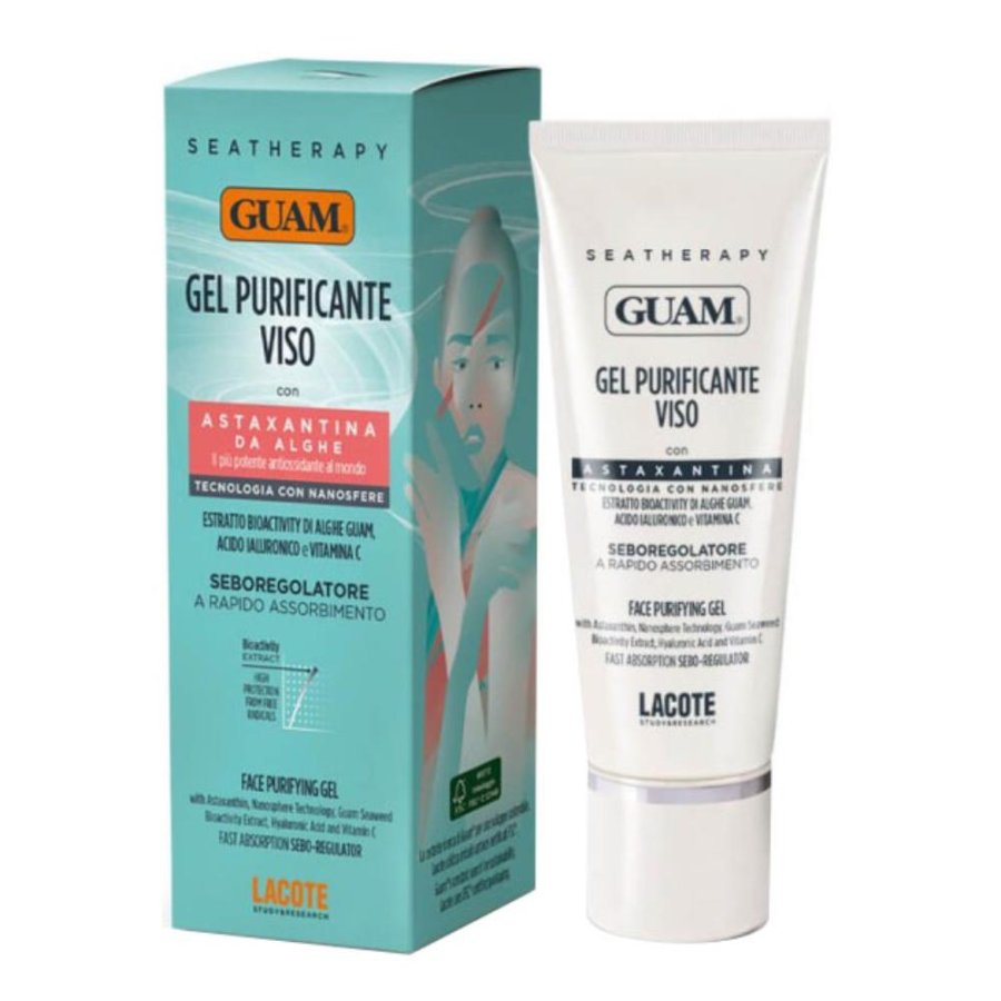 Guam SeaTherapy Gel Purificante Viso Astaxantina, 50 ml