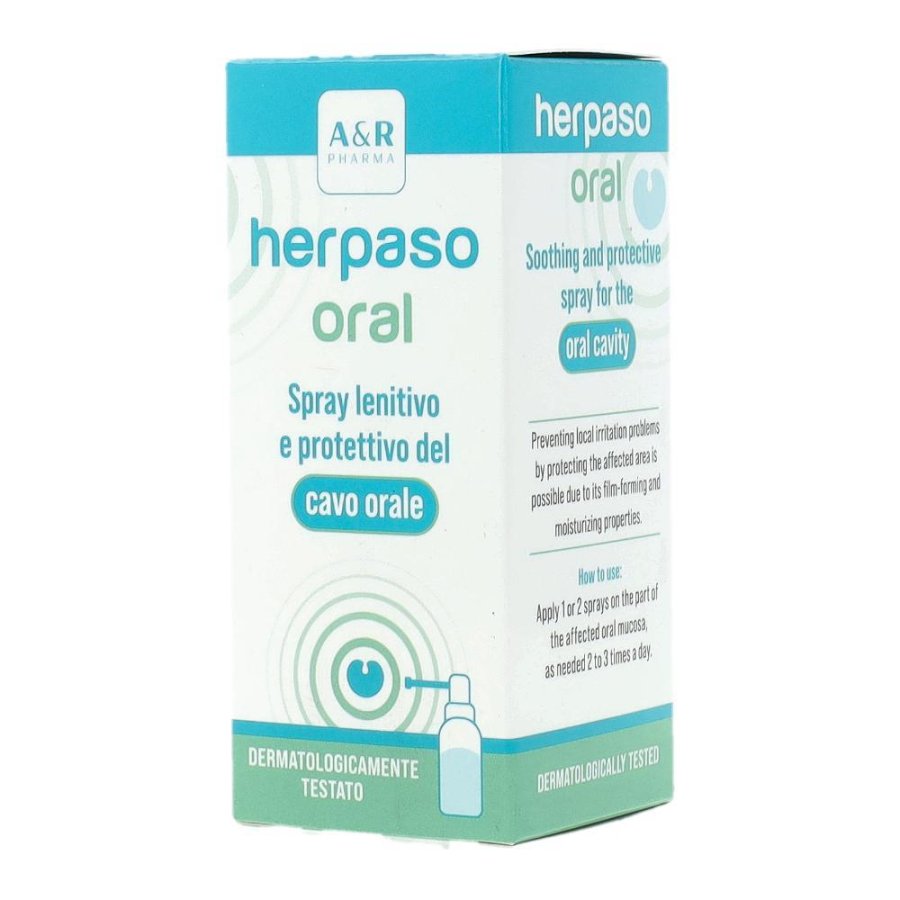Herpaso Oral Gel 30ml – Trattamento A&R Pharma per Herpes Labiale e Labbra Irritate